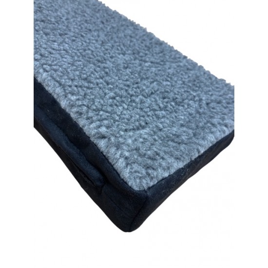 Cat Window Bed -  Grey/Black Sherpa