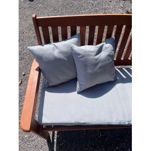 4ft Clearance Bench Set with Side Pillows - Grey