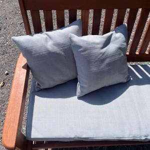 4ft Clearance Bench Set with Side Pillows - Grey