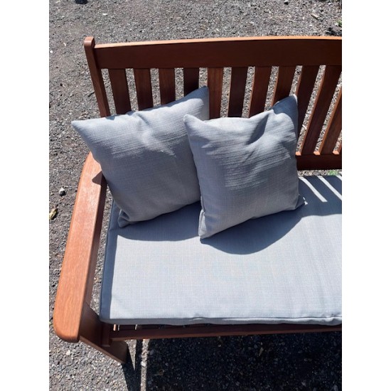 4ft Clearance Bench Set with Side Pillows - Grey