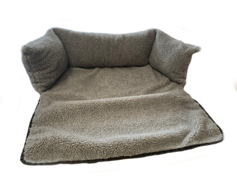 Sofa Dog Bed - Grey with Waterproof Base