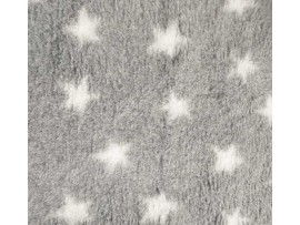 PnH Veterinary Bedding - NON SLIP - OVAL - Grey with White Stars