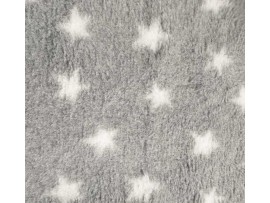 PnH Veterinary Bedding - NON SLIP - RECTANGLE - Grey with White Stars