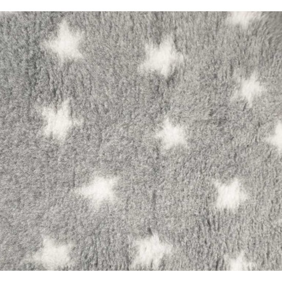 PnH Veterinary Bedding - NON SLIP - SQUARE - Grey with White Stars