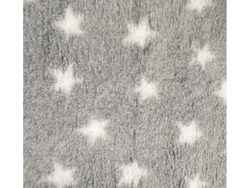 PnH Veterinary Bedding - NON SLIP - RECTANGLE - Grey with White Stars