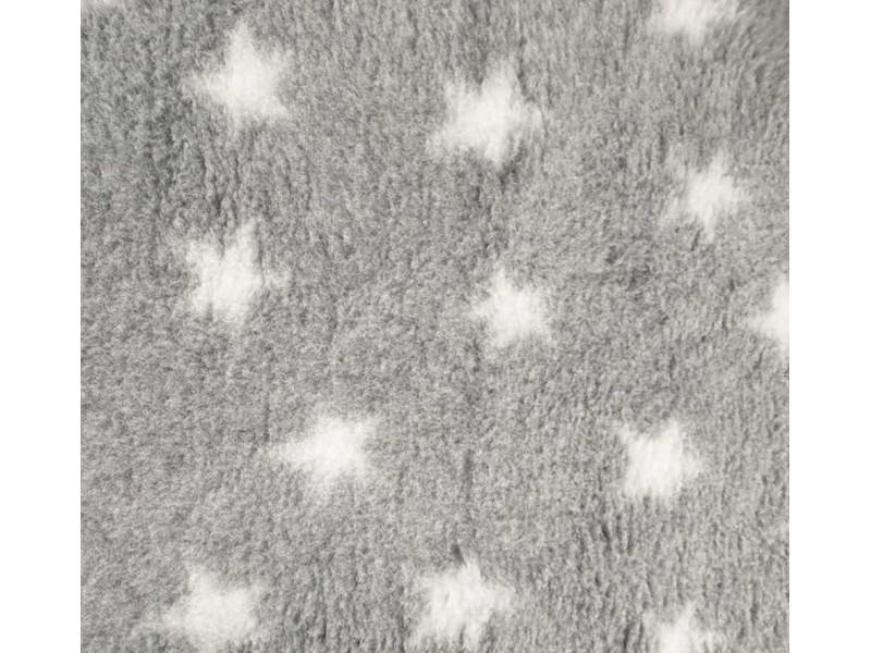 PnH Veterinary Bedding - NON SLIP - OVAL - Grey with White Stars