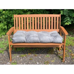 Blown Fibre Garden Bench Cushion - Grey Faux Suede Blown Fibre Garden Bench Cushion - Grey Faux Suede