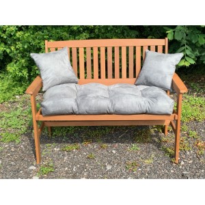 Blown Fibre Garden Bench Cushion - Grey Faux Suede Blown Fibre Garden Bench Cushion - Grey Faux Suede