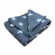 Grey with White Stars - Double Layered Sherpa Fleece Dog Blanket 