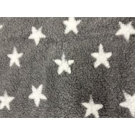 Fleece Oval Pad - Grey with White Stars