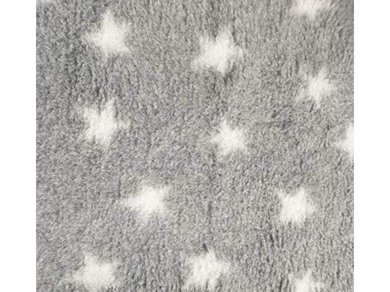 PnH Veterinary Bedding - NON SLIP - EXTRA LARGE PIECE - Grey with White Stars