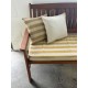 4ft Clearance Bench Set with Side Pillows - Light Brown Stripe