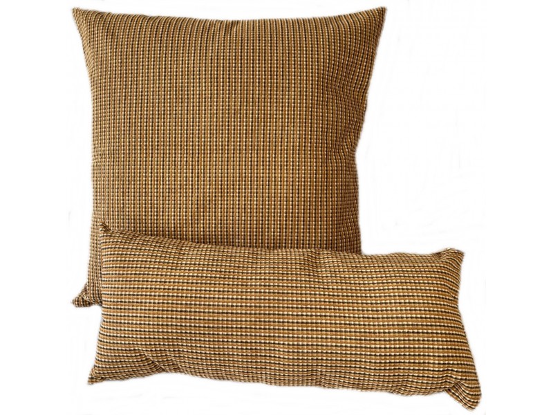 Cushion & Bolster Set - Mustard Stripe