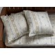 4ft Clearance Bench Set with Side Pillows - Natural Stripe 