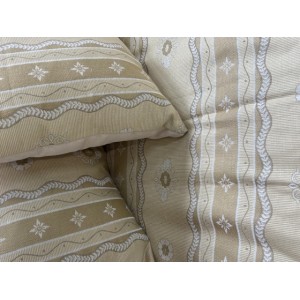 4ft Clearance Bench Set with Side Pillows - Natural Stripe 
