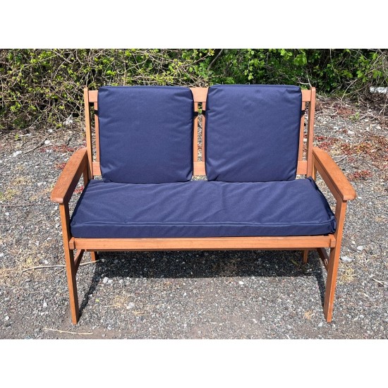 Garden Bench Cushion with Optional Sets - WATER RESISTANT - NAVY BLUE