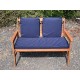 Garden Bench Cushion with Optional Sets - WATER RESISTANT - NAVY BLUE