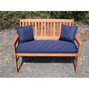 Garden Bench Cushion with Optional Sets - WATER RESISTANT - NAVY BLUE