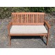 Garden Bench Cushion with Optional Sets - Cream / Beige Fleckled