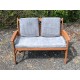 Garden Bench Cushion with Optional Sets - Faux Suede - Grey