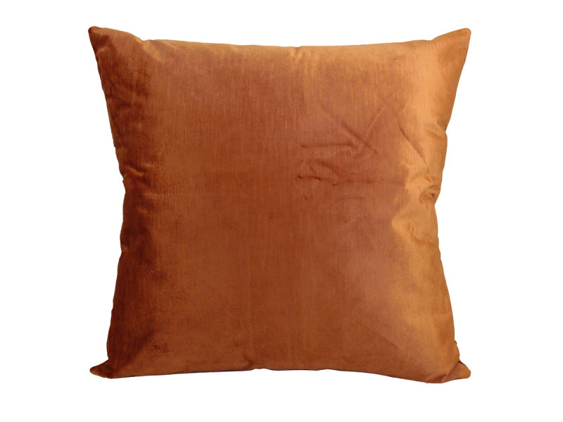 Orange Velour Scatter Cushion - 43cm x 43cm - COMPLETE WITH HOLLOW FIBRE FILLED INNER