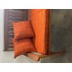4ft Clearance Bench Set with Side Pillows - Orange Stripe