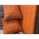 4ft Clearance Bench Set with Side Pillows - Orange Stripe