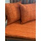 4ft Clearance Bench Set with Side Pillows - Orange Stripe