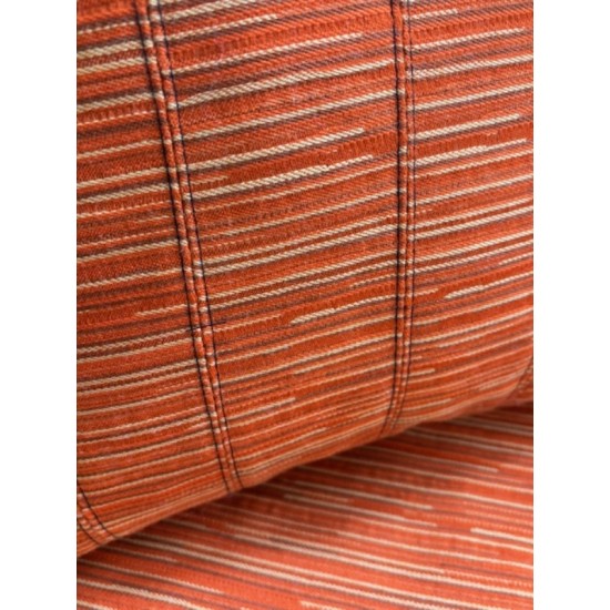 4ft Clearance Bench Set with Side Pillows - Orange Stripe