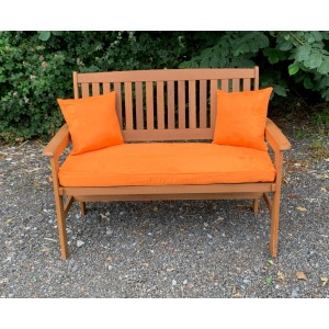 Garden Bench Cushion with Optional Sets - Autumn Orange Faux Suede Garden Bench Cushion with Optional Sets - Autumn Orange Faux Suede