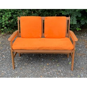 Garden Bench Cushion with Optional Sets - Autumn Orange Faux Suede Garden Bench Cushion with Optional Sets - Autumn Orange Faux Suede