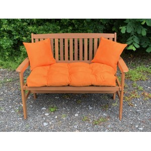 Blown Fibre Garden Bench Cushion - Autumn Orange Faux Suede Blown Fibre Garden Bench Cushion - Autumn Orange Faux Suede