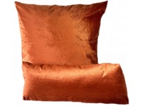 Cushion & Bolster Set - Orange Velour