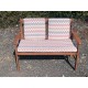 Garden Bench Cushion with Optional Sets - Orange Zig Zag