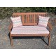 Garden Bench Cushion with Optional Sets - Orange Zig Zag