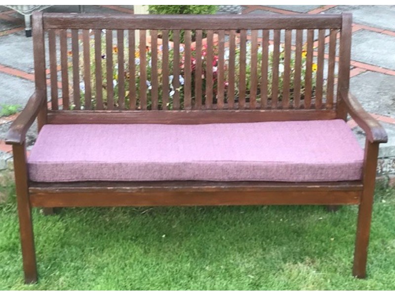 Garden Bench Cushion - Purple Fleckled