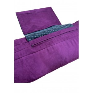 Head Rest - Faux Suede - Aubergine Purple