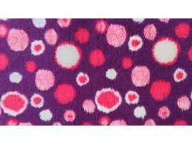 PnH Veterinary Bedding - NON SLIP - SQUARE - Purple with Pink Circles