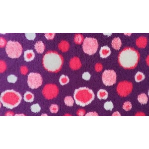 Clearance PnH Veterinary Bedding - NON SLIP - Purple / Pink Circles - 152cm x 44cm