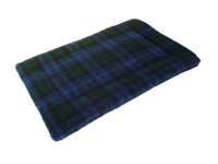 Sherpa Fleece Quilted Dog Pad - Blackwatch Tartan