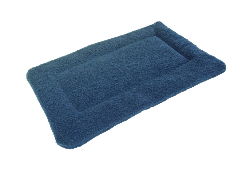 Sherpa Fleece Quilted Dog Pad - Harbour Blue