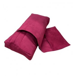 Head Rest - Faux Suede - Crimson red