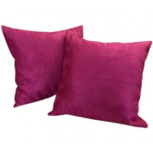 Large Cushion - 65cm x 65cm - Crimson Red Faux Suede