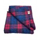 Red Tartan Double Layered Sherpa Fleece Dog Blanket