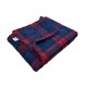 Red Tartan Double Layered Sherpa Fleece Dog Blanket