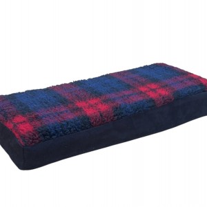Cat Window Bed -  Red Tartan Sherpa