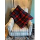 Deluxe Sherpa Fleece Lap Blanket - DOUBLE LAYERED - Red Tartan