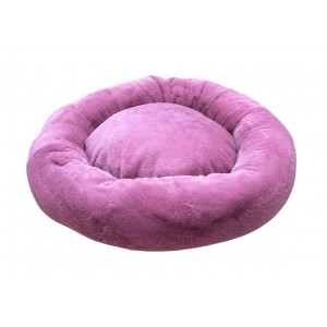Donut Snuggle Bed - Plush Fur - Rose Pink 