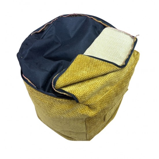 Cube Beanbag - Rutland Fabric - Mustard