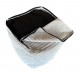 Cube Beanbag - Plush Jumbo Cord - Silver Shark